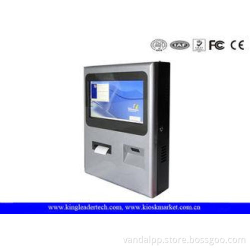 Stylish Wall Mount Kiosk With Barcode Scanner And Thermal P